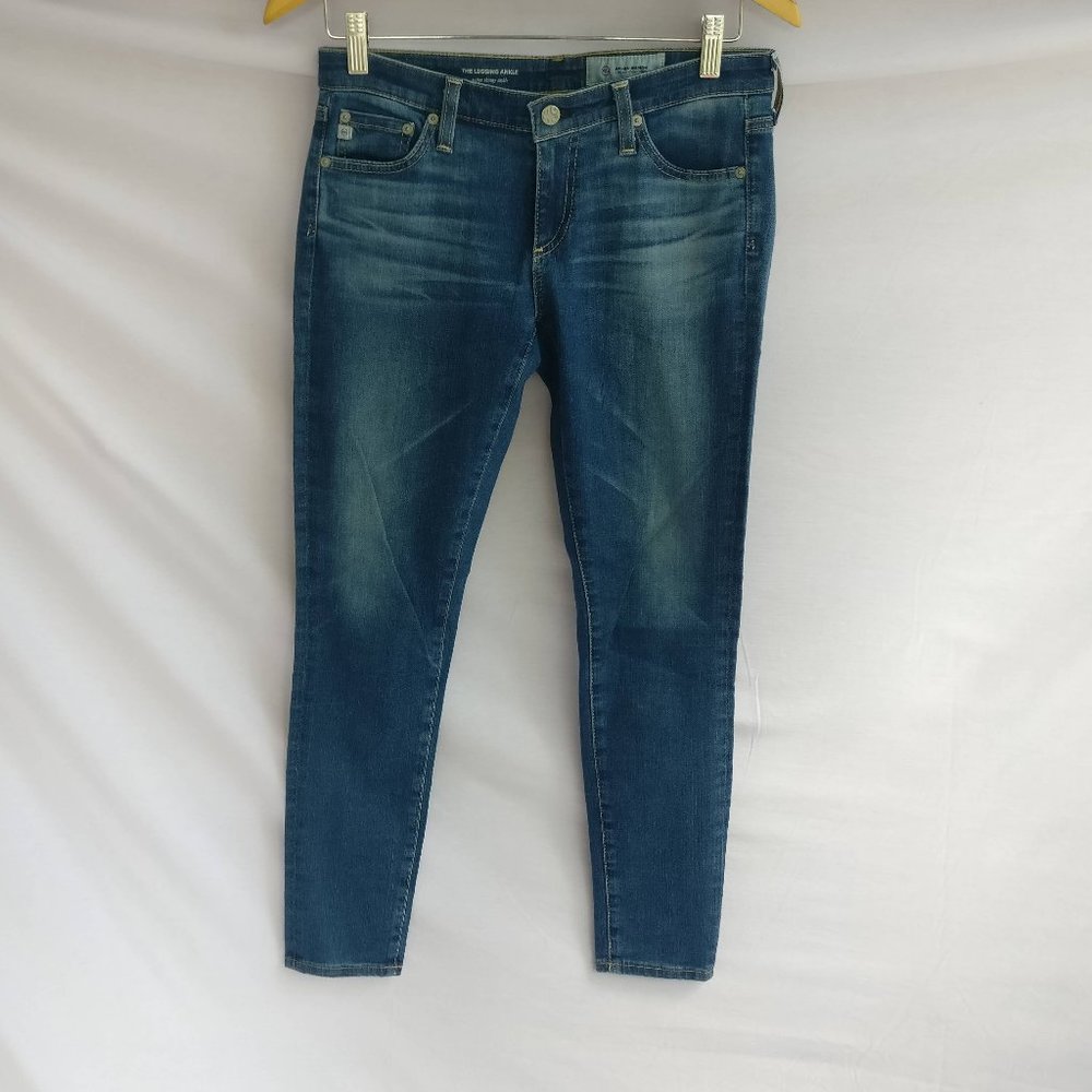 AG Figure Flattering Stretch Cropped denim Leggings 98%cotton size 27 rise 7"